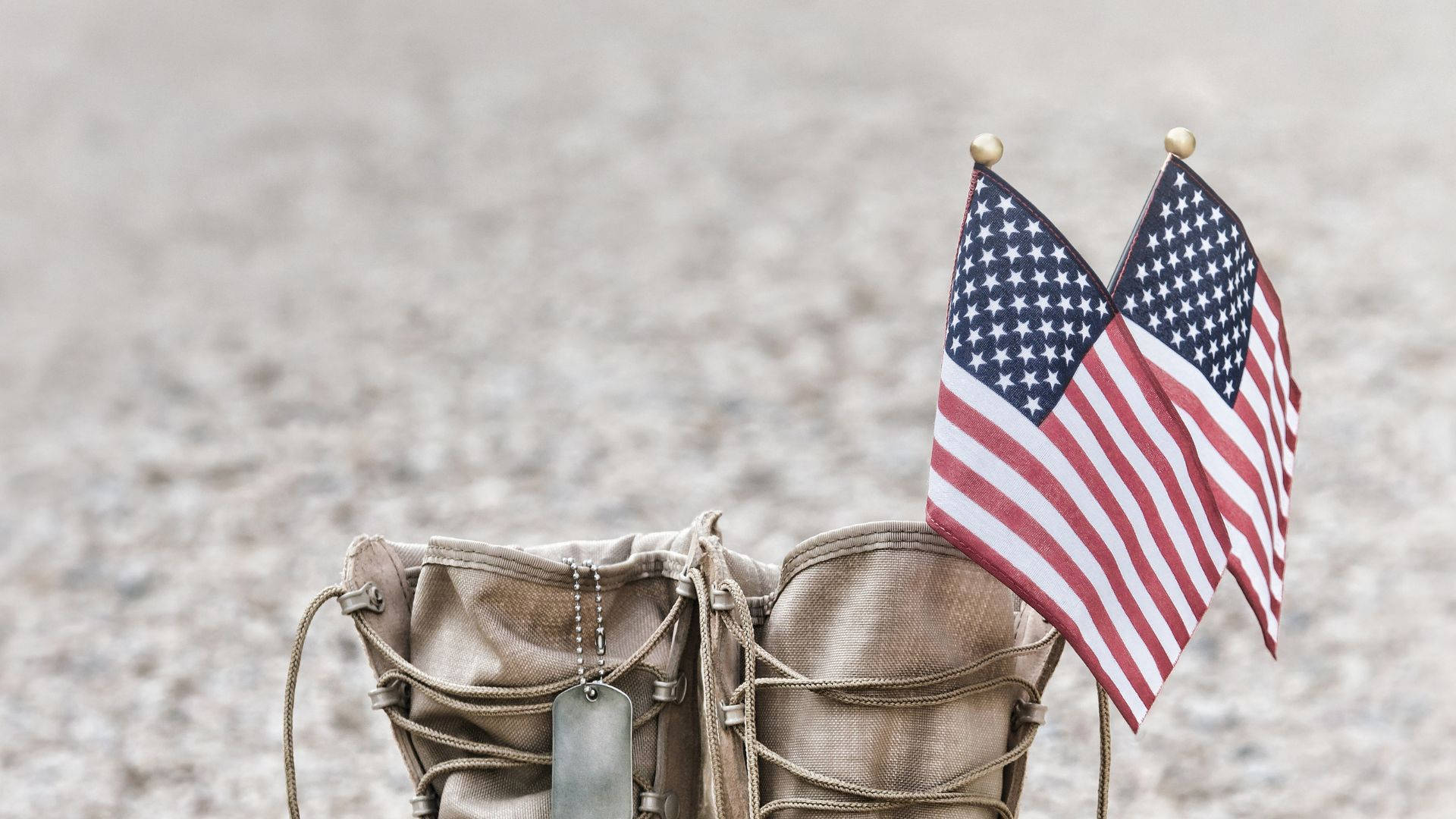 Military Boots American Flag Wallpaper