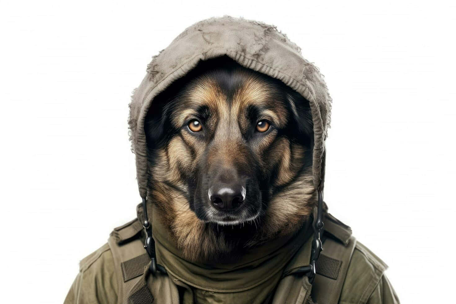 Militaire Hond Portret Achtergrond