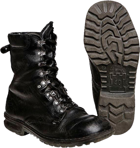 Military Combat Bootand Sole PNG