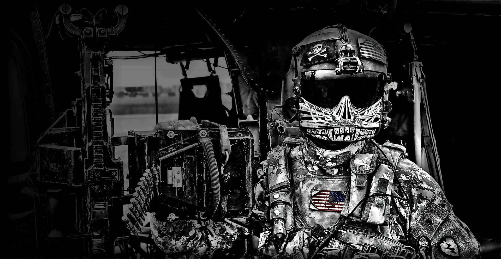 Skyddaoch Tjäna: En Stolt Amerikansk Soldat Wallpaper