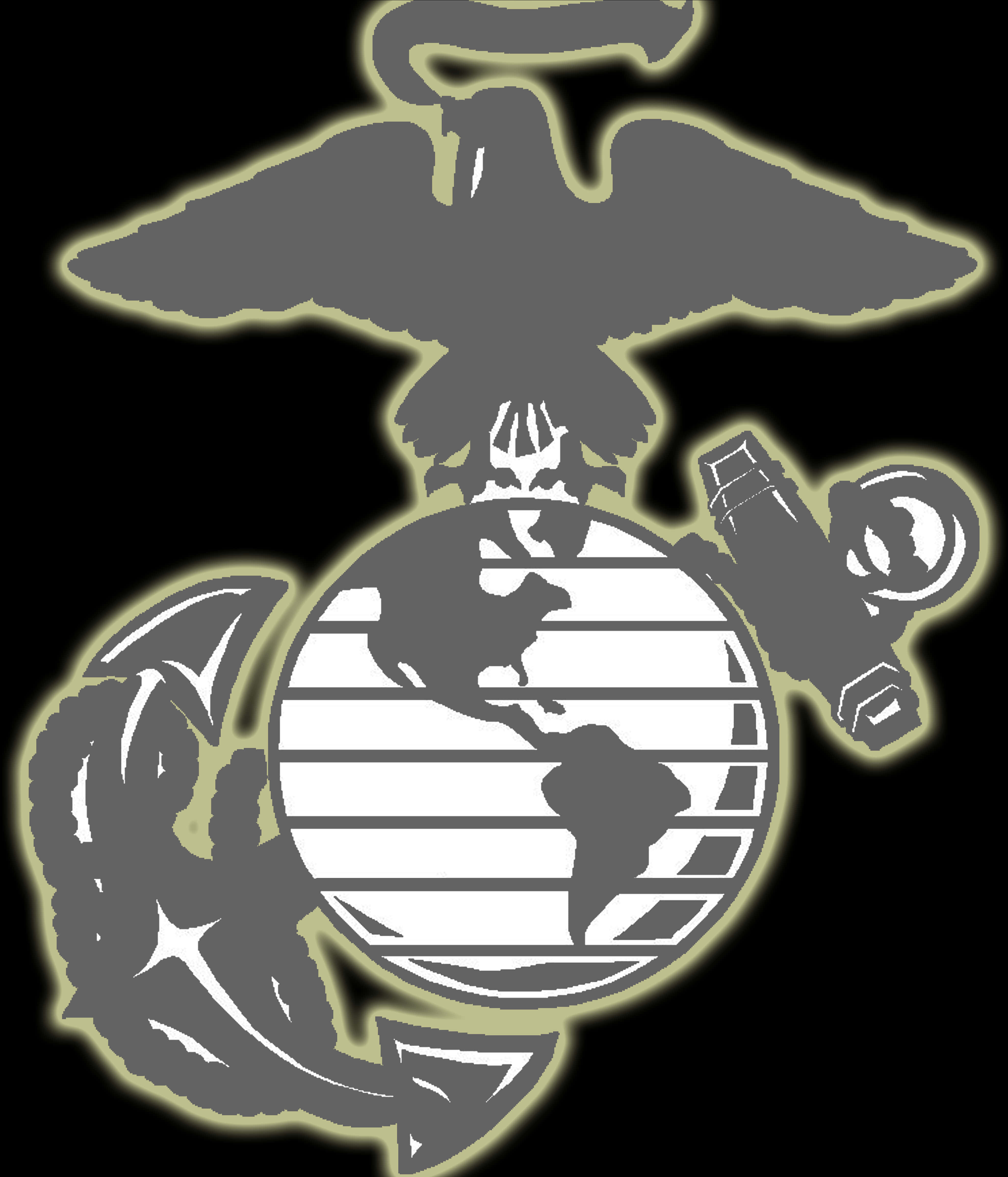Military Eagleand Globe Emblem PNG