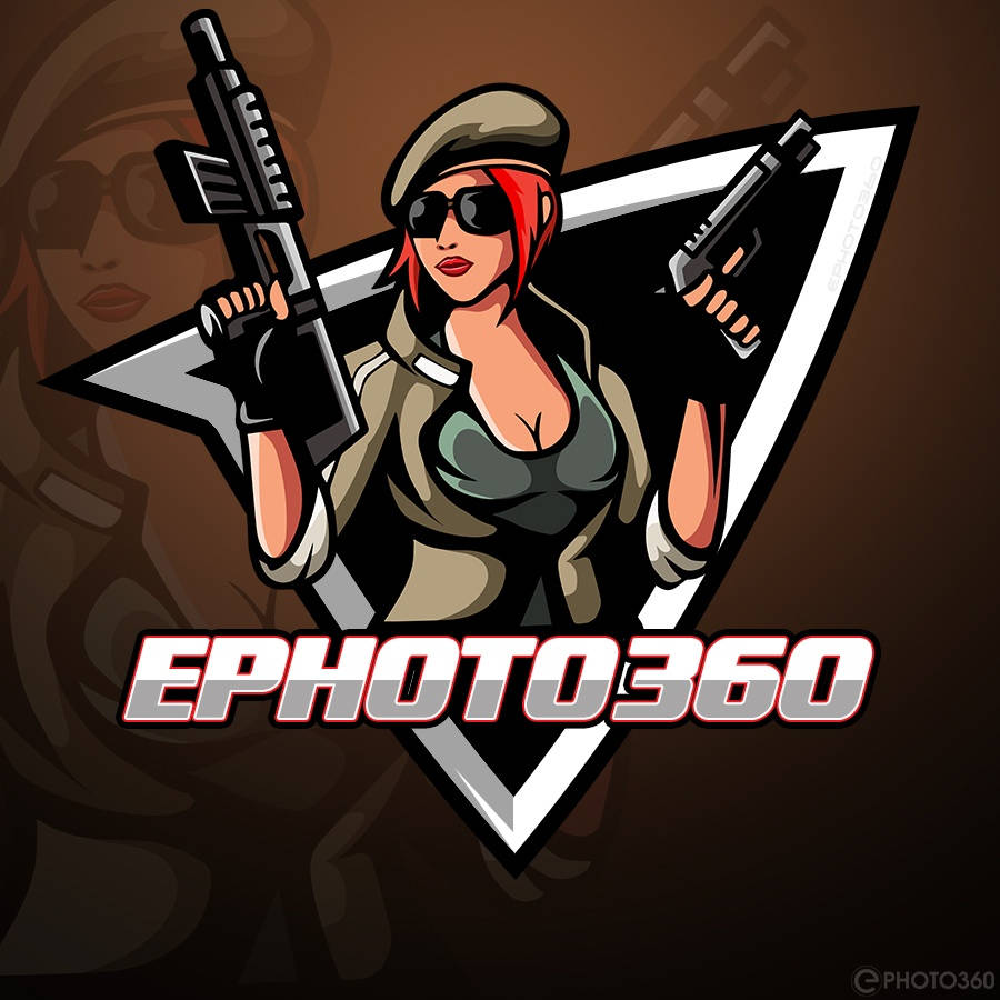 Militær pige Gamer Logo Wallpaper