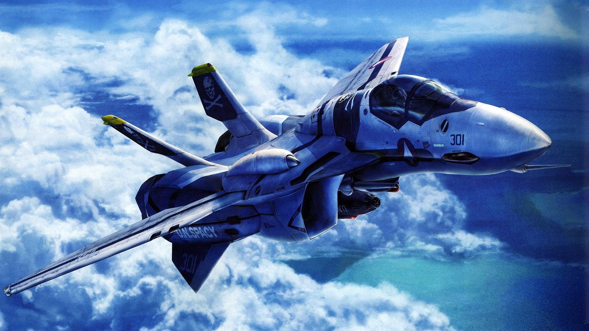 Militære jagerfly på vej over ørkenlandskab Wallpaper