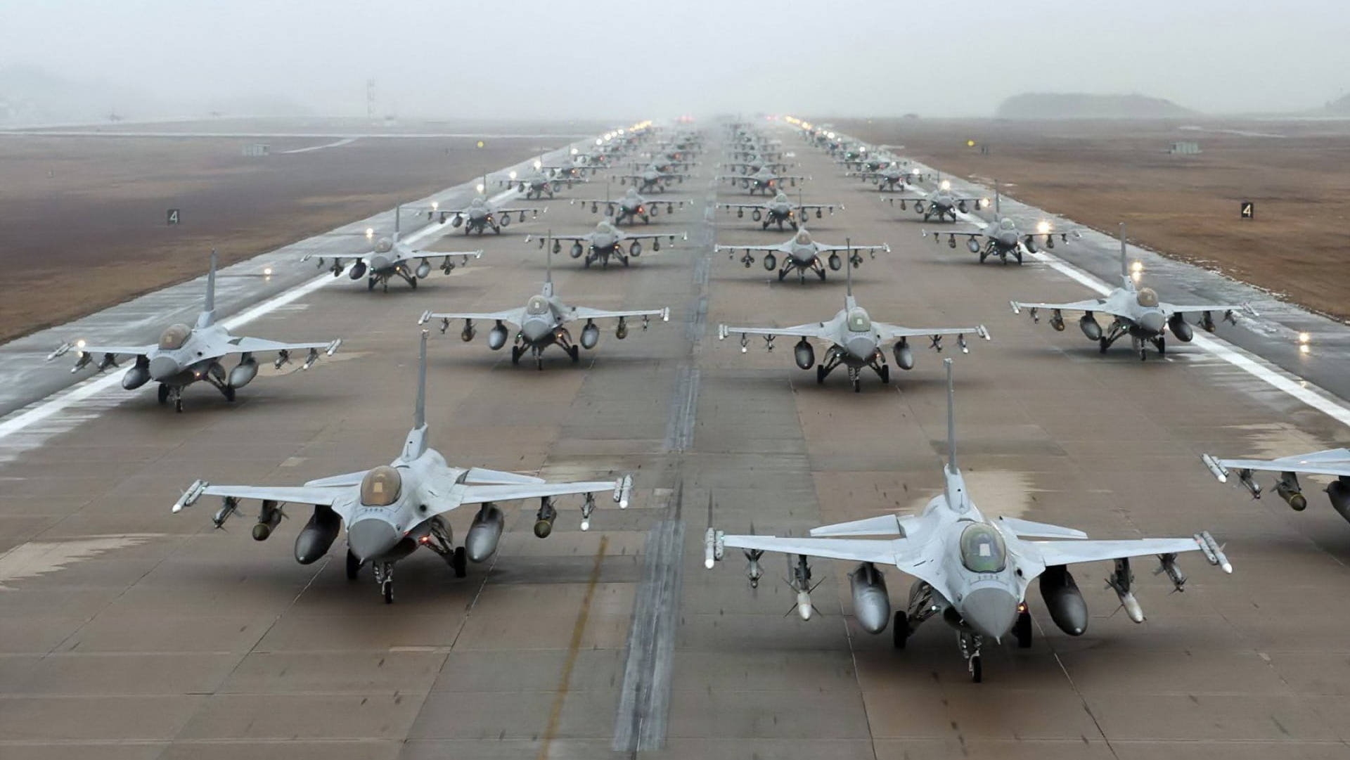 Military Jets On Runway Wallpaper