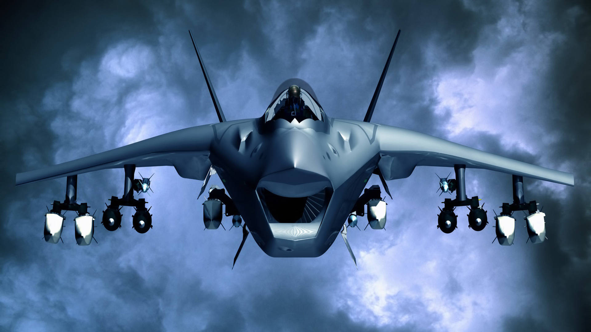 Dieunited States Air Force Führt Mit Ihrer Militärischen Jet-superkraft Den Weg An. Wallpaper