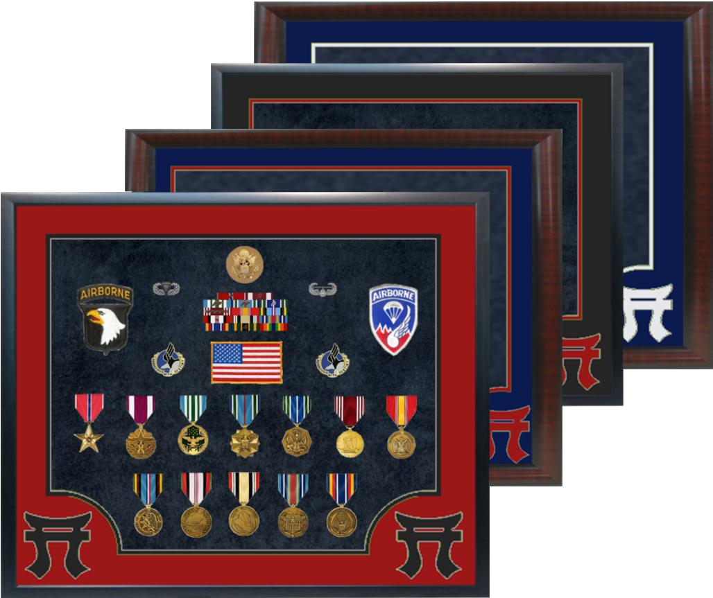 Military Medals Display Shadow Box PNG