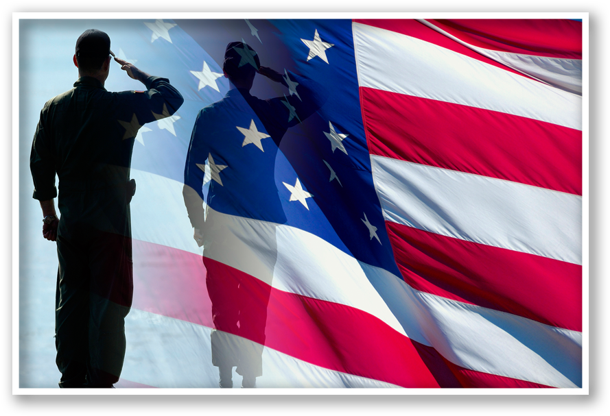 Military Salute American Flag PNG
