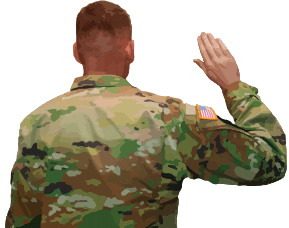 Military Salute Camo Uniform PNG