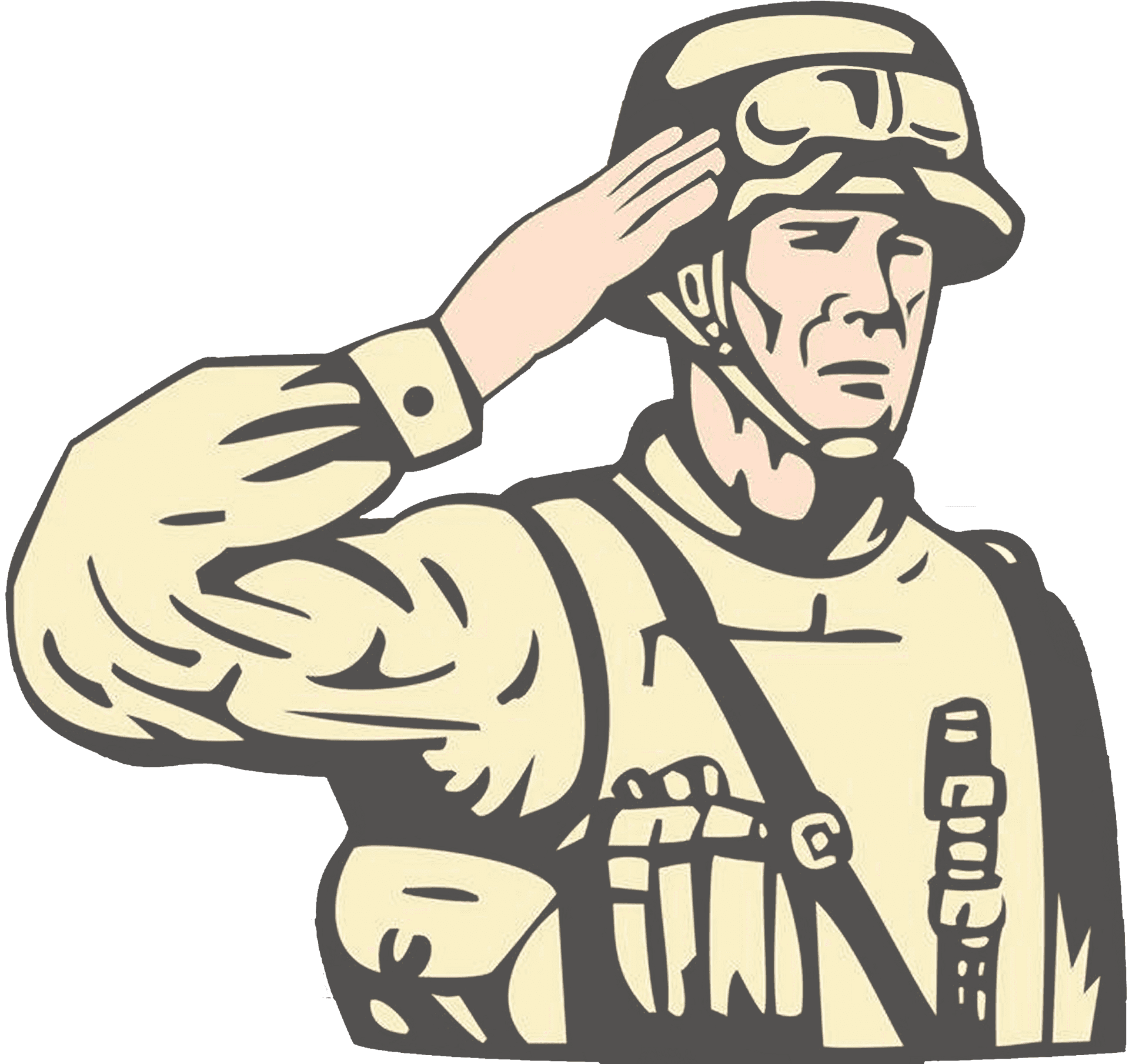 Military Salute Illustration PNG
