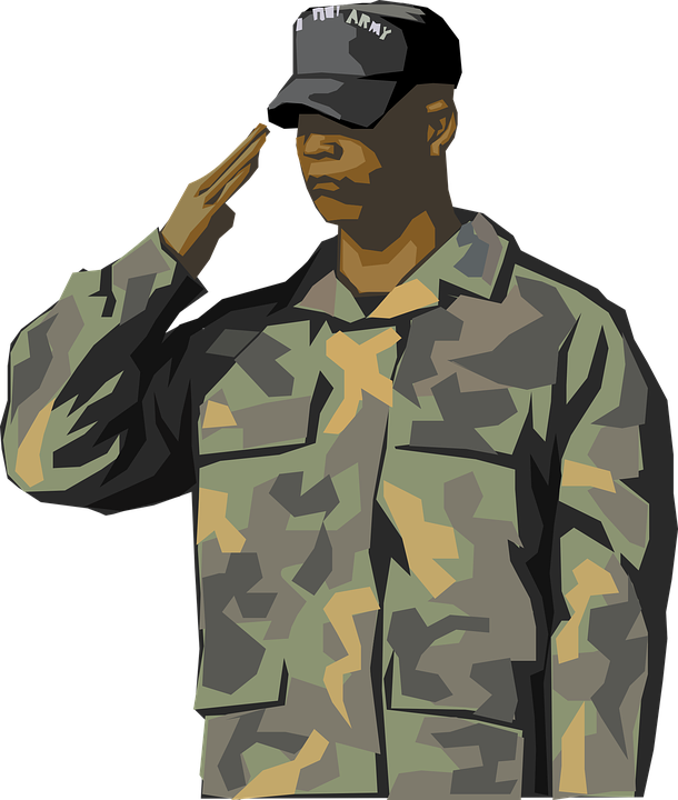 Military Salute Vector Illustration PNG