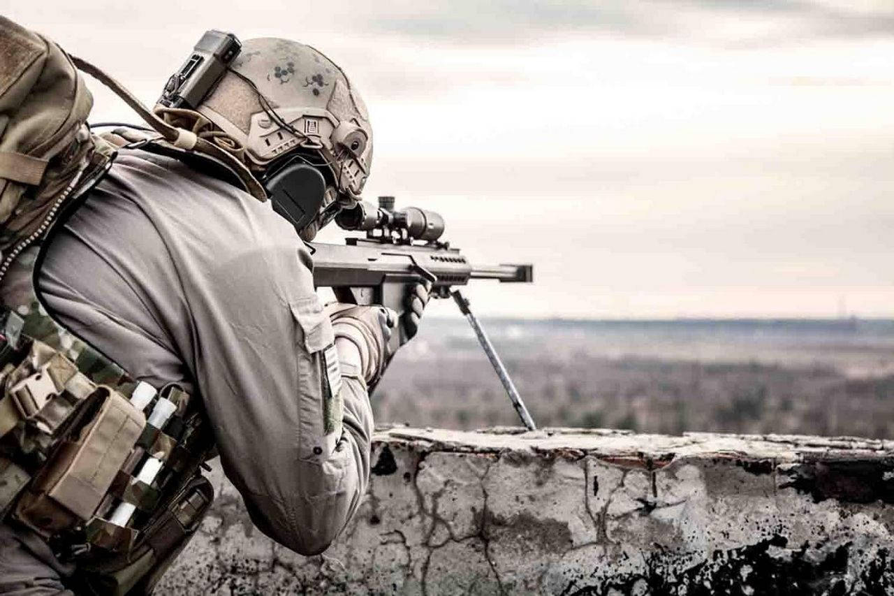 Military Sniper In Action
