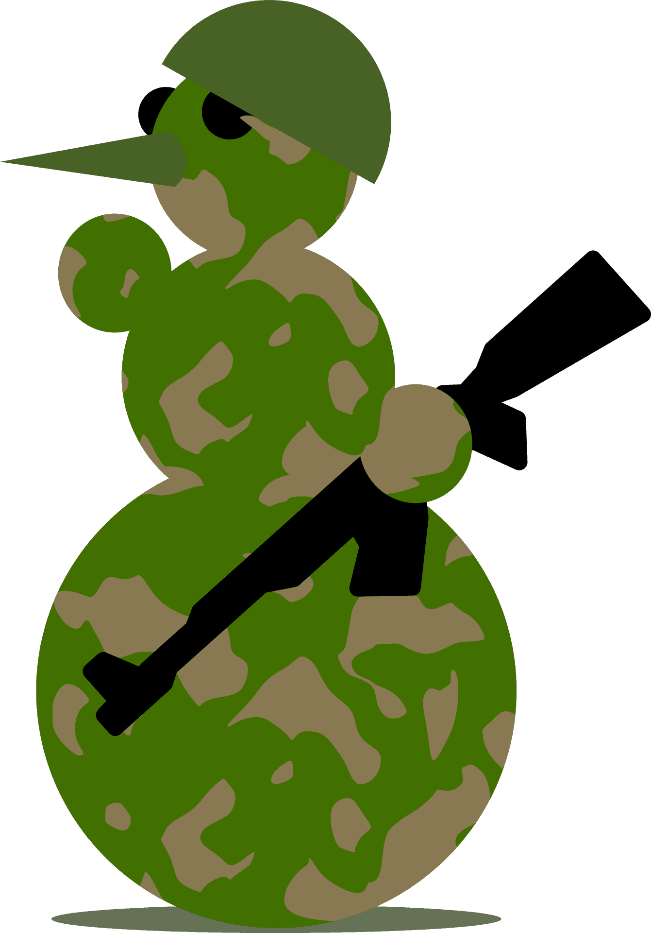 Military Snowman Clipart PNG
