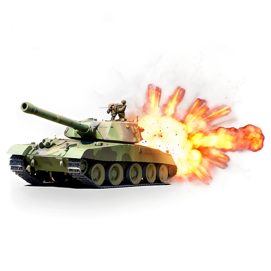 Military Tank Shell Explosion Png Vxw PNG