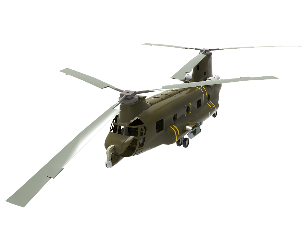 Military Transport Helicopter Isolated PNG