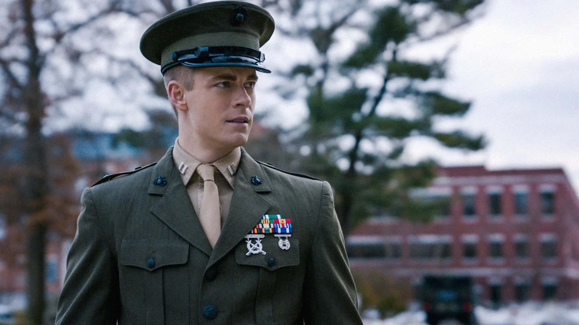 Military Uniform Actor Luke Mitchell Wallpaper