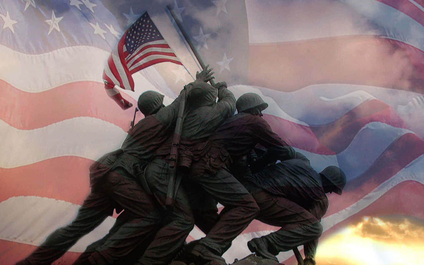 USAs militær, der viser styrke og solidaritet Wallpaper