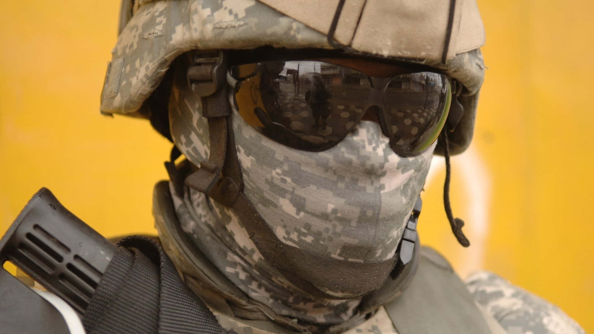 En soldat fra De Forenede Stater klar til tjeneste. Wallpaper