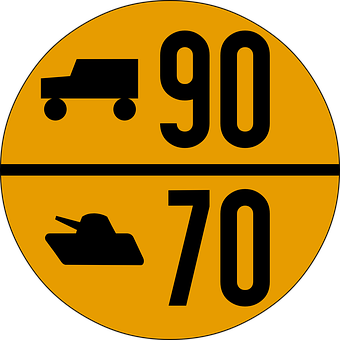 Military Vehicle Weight Limit Sign PNG