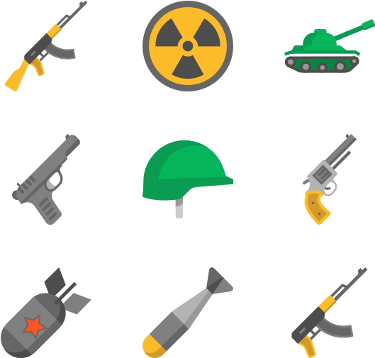 Military_ Weapons_and_ Equipment_ Icons PNG