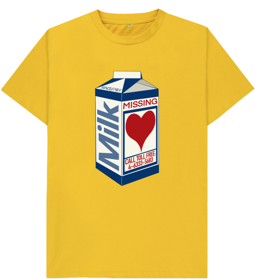 Milk Carton Missing Graphic Tshirt PNG