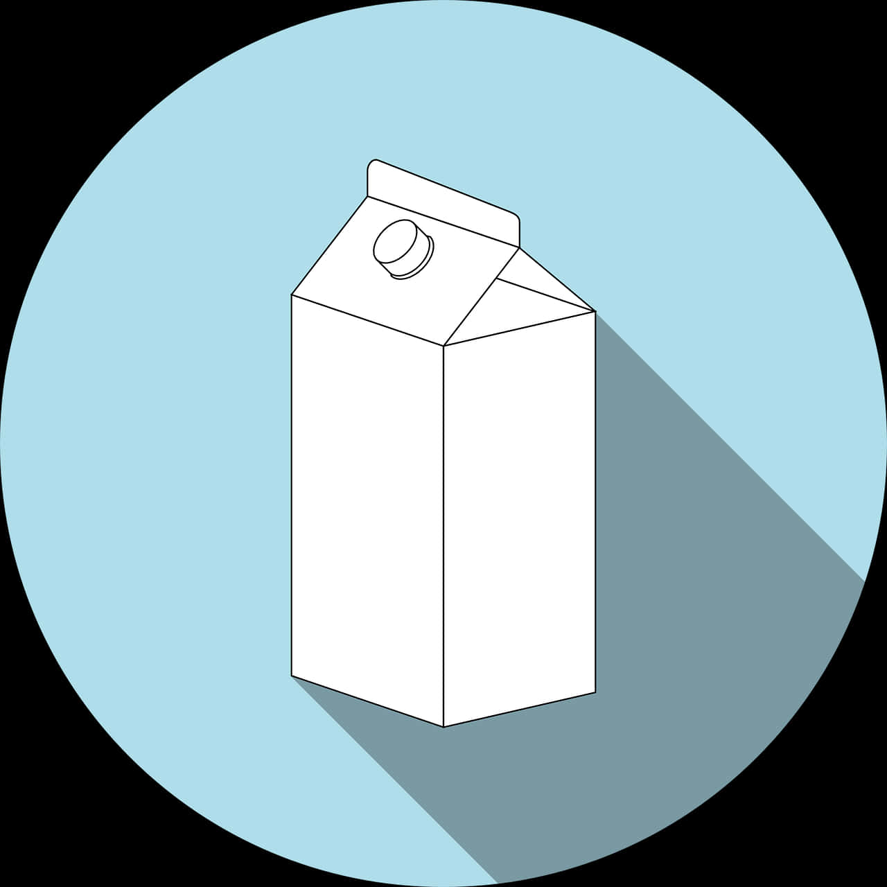 Milk Carton Vector Illustration SVG