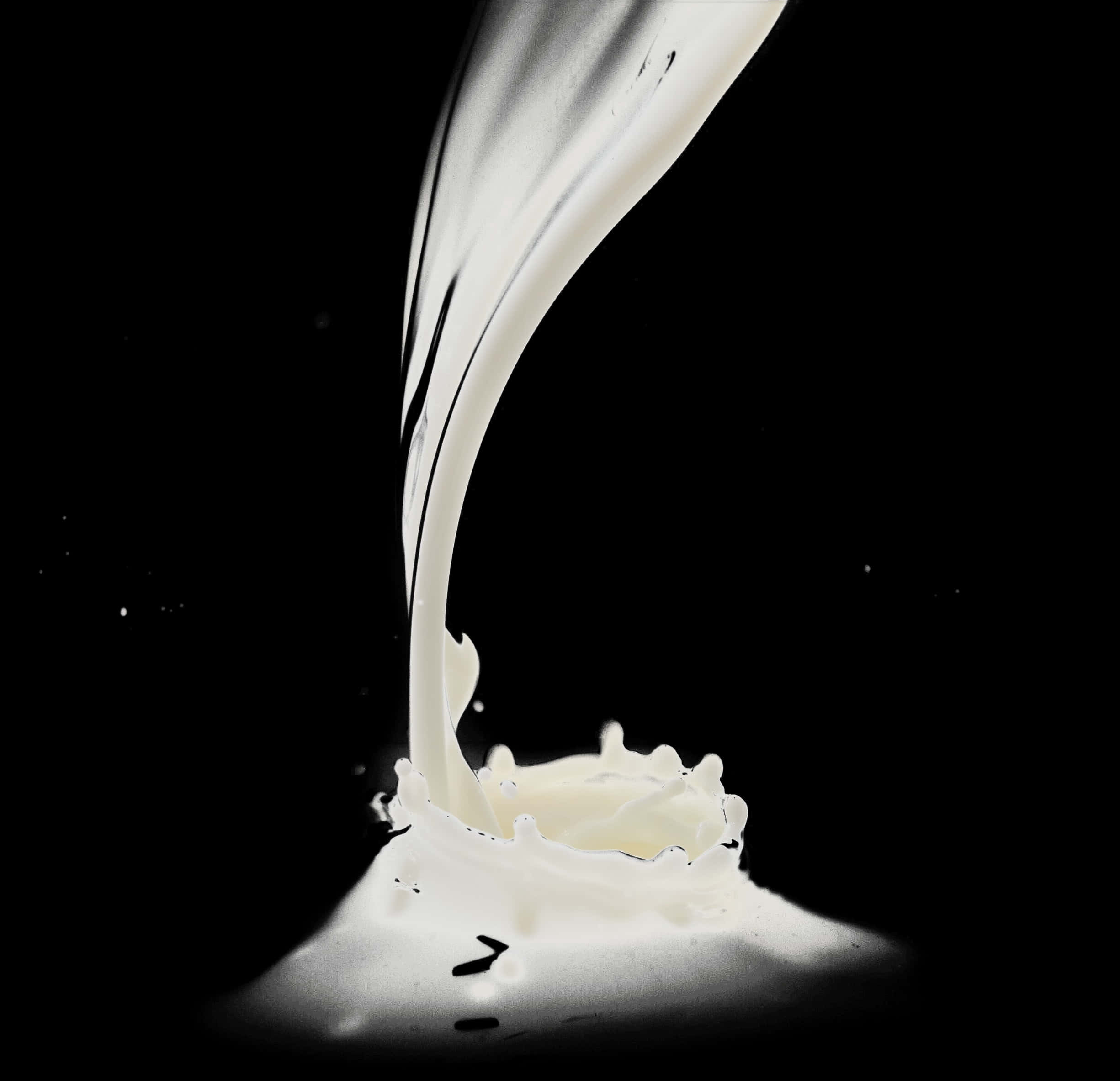 Milk Splash Dark Background SVG