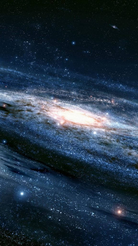 Milky Way Galaxy Blue Space Phone Wallpaper