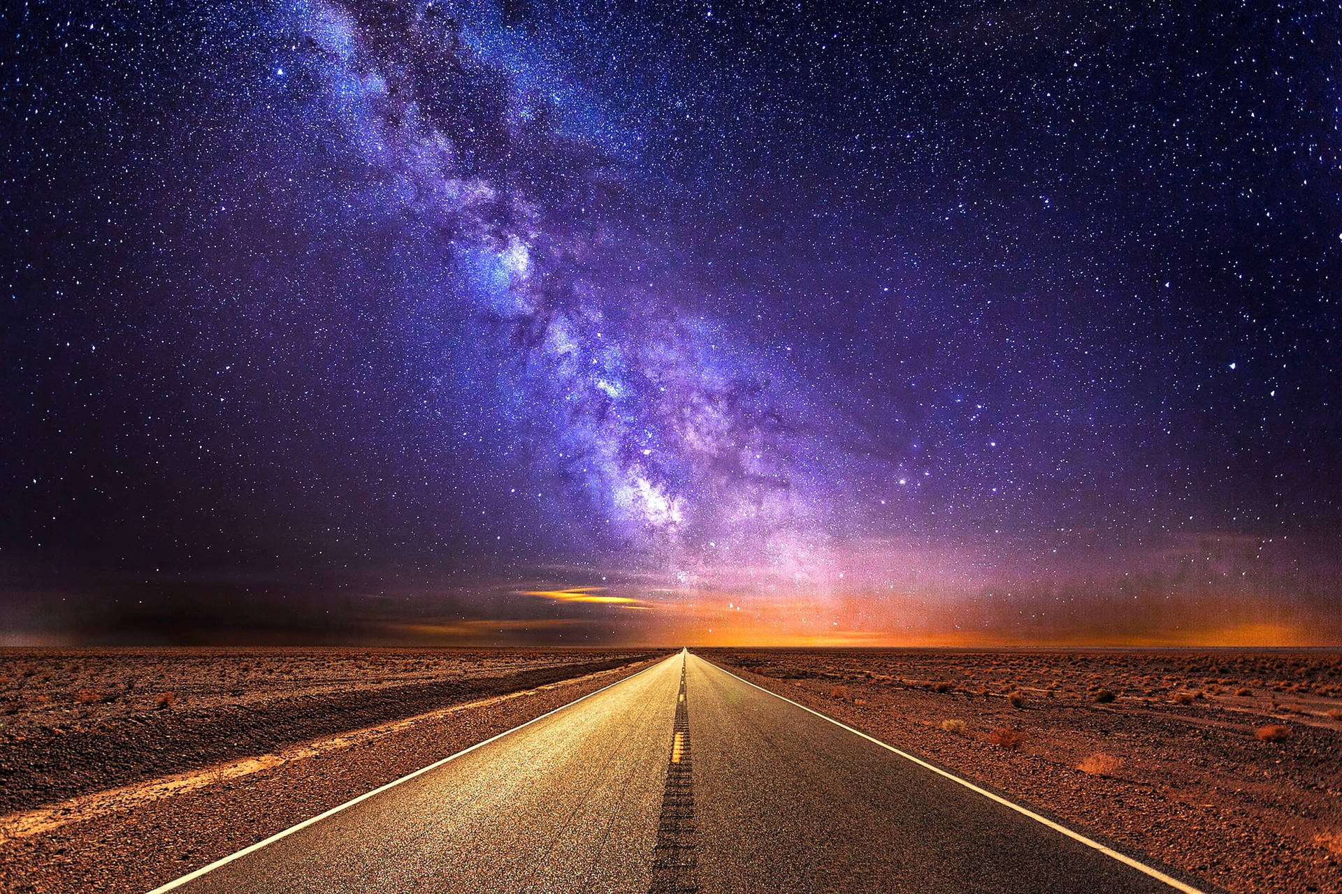 Milky Way Galaxy Highway  Wallpaper