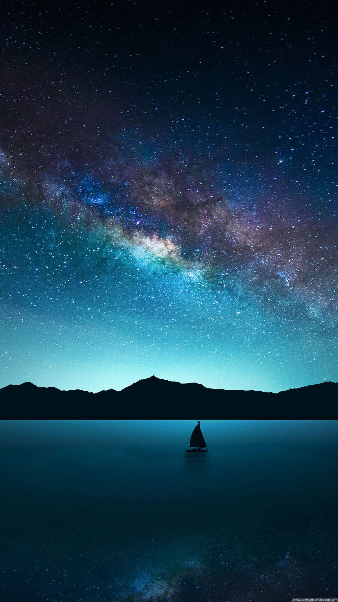 Milky Way Ocean Lock Screen Wallpaper