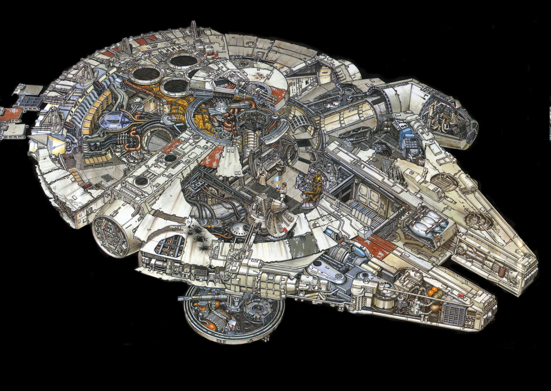 Outpace The Space In The Legendary Millennium Falcon Wallpaper
