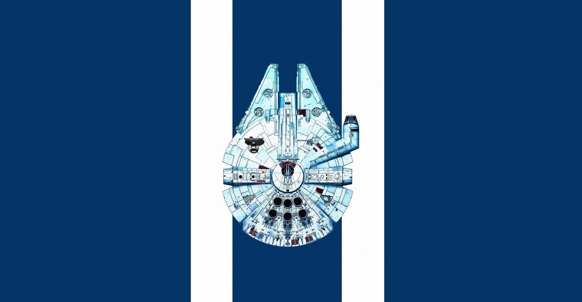 In a galaxy far, far away, the Millenium Falcon embarks on its epic journey. Wallpaper