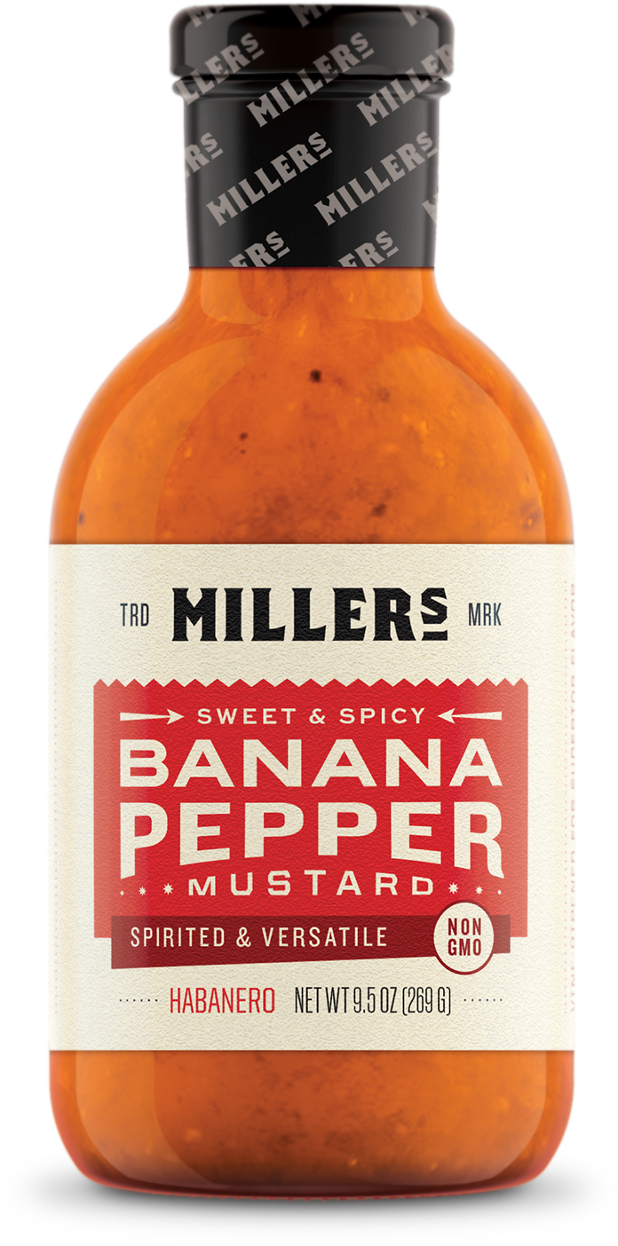 Miller Banana Pepper Mustard Bottle PNG