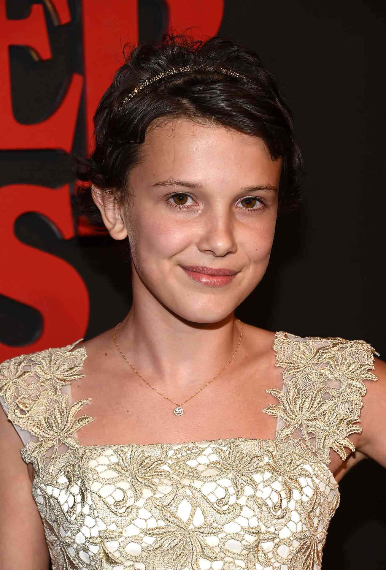 Actress Millie Bobby Brown stands out amongst the stars