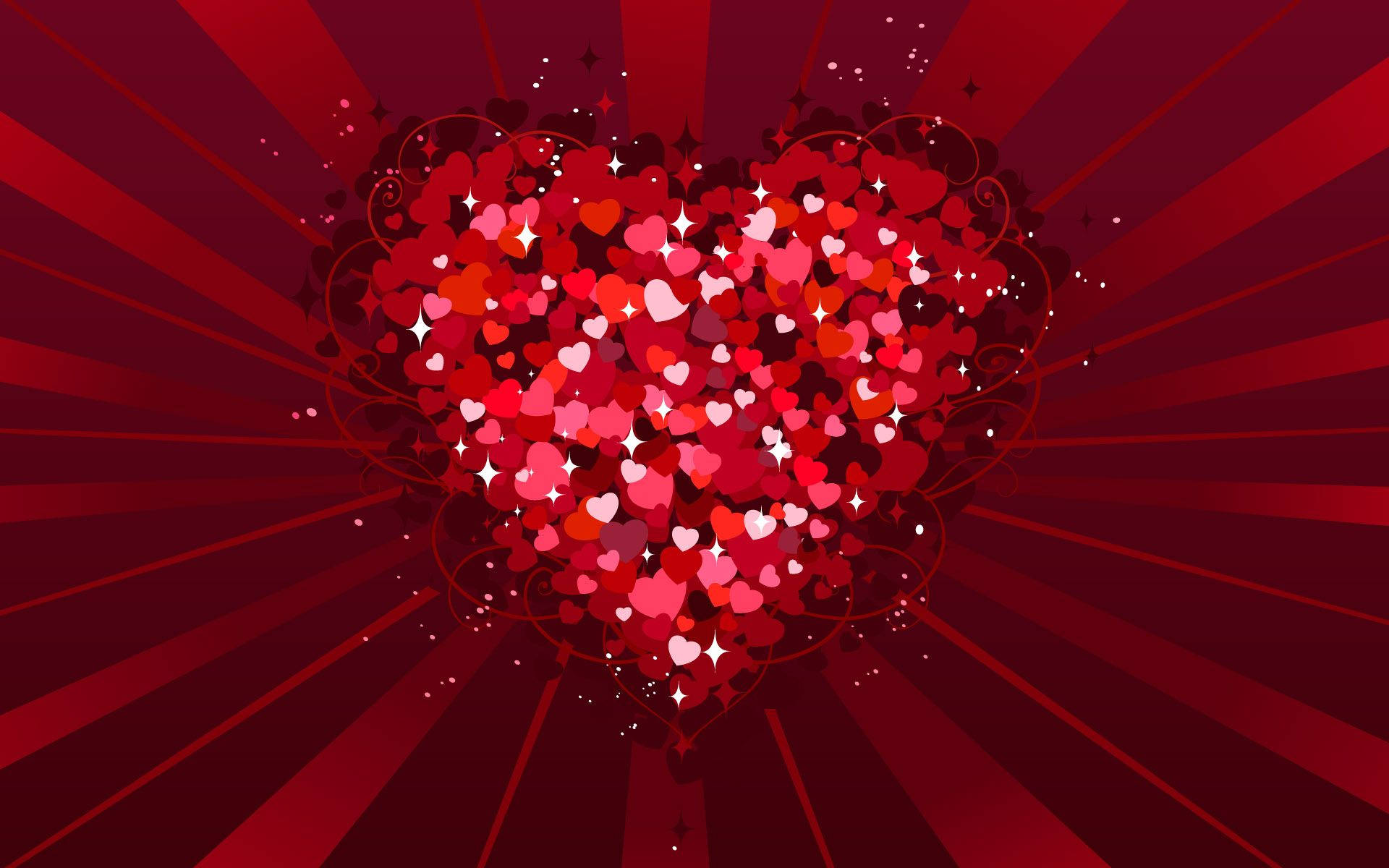 Valentinstags-desktop Mit Millionen Herzen Wallpaper