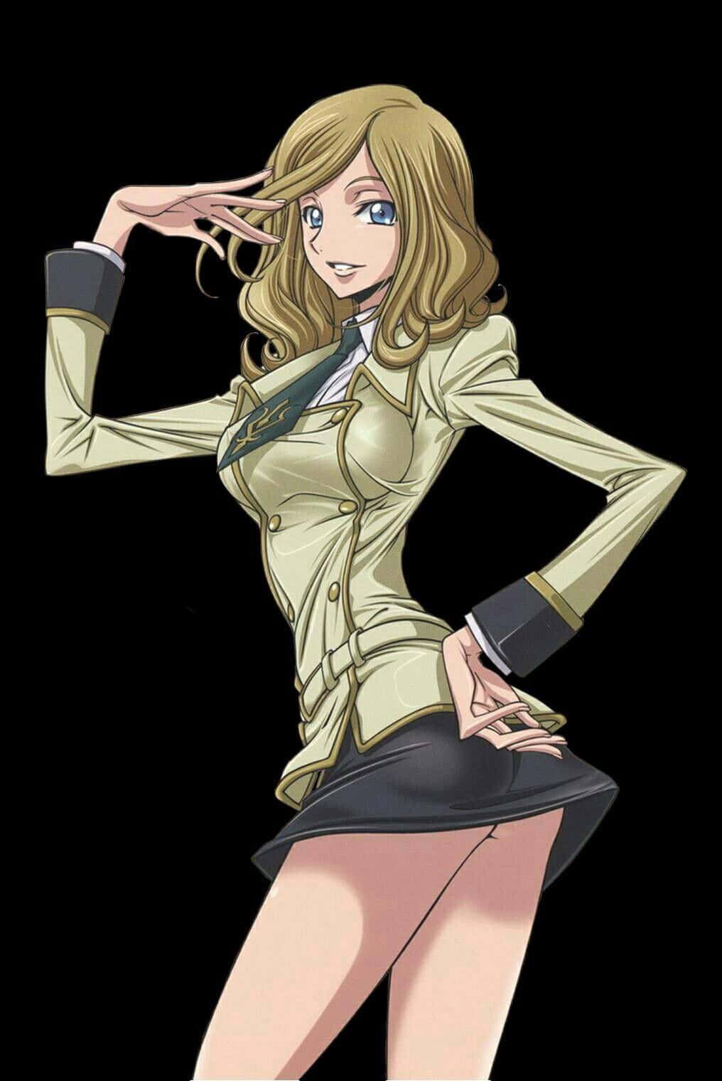 Milly Ashford striking a confident pose in Code Geass Wallpaper