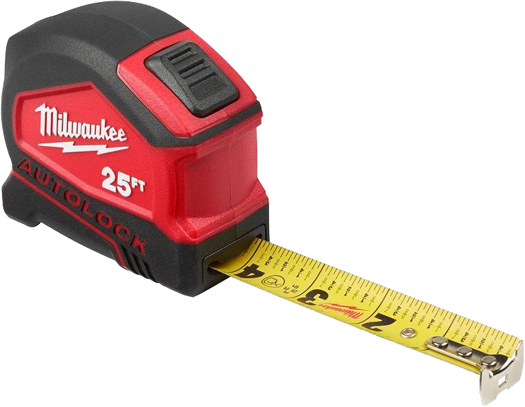 Milwaukee Autolock Tape Measure25ft PNG