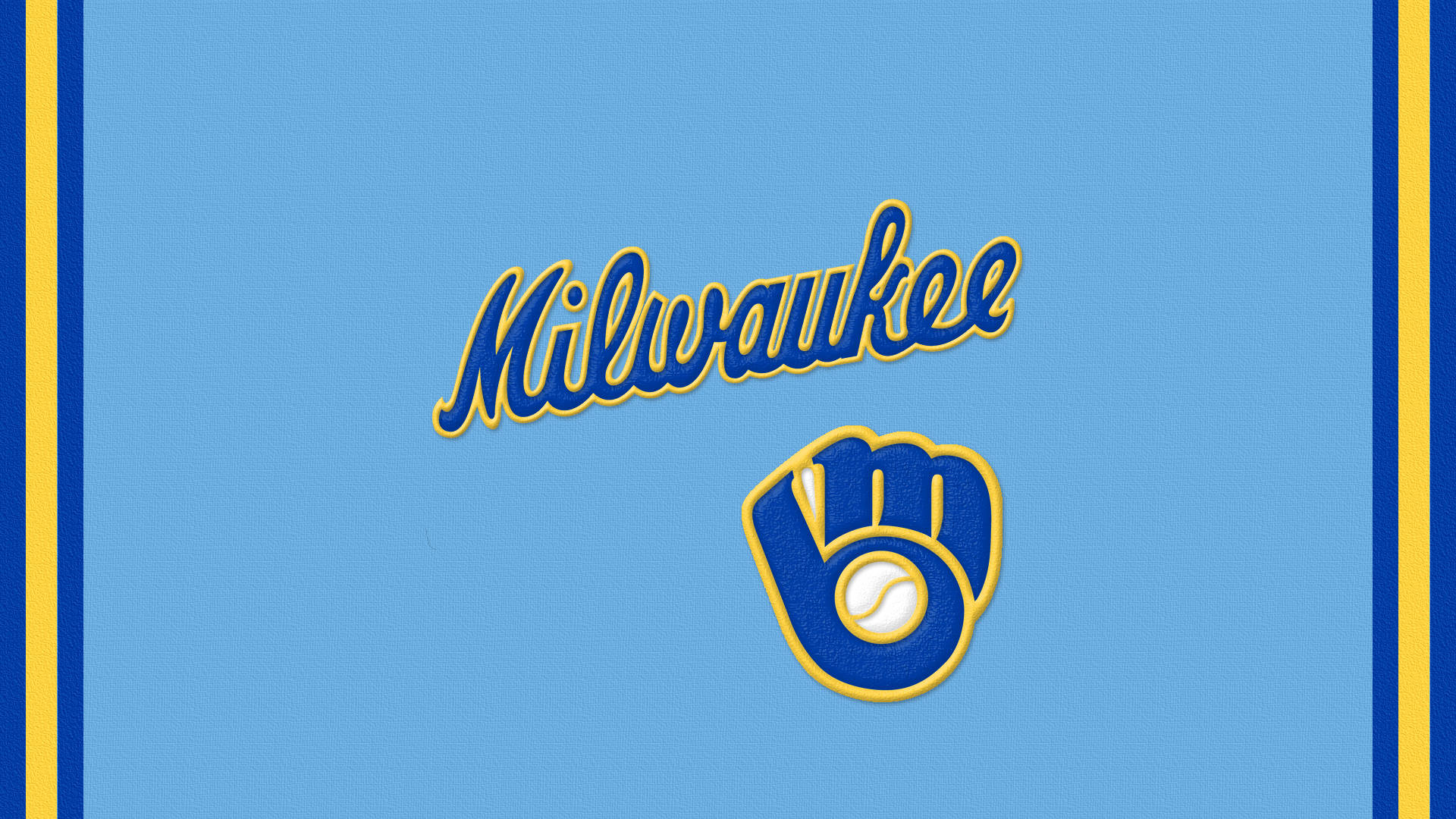 Milwaukee Brewers Glove Logo Wallpaper
