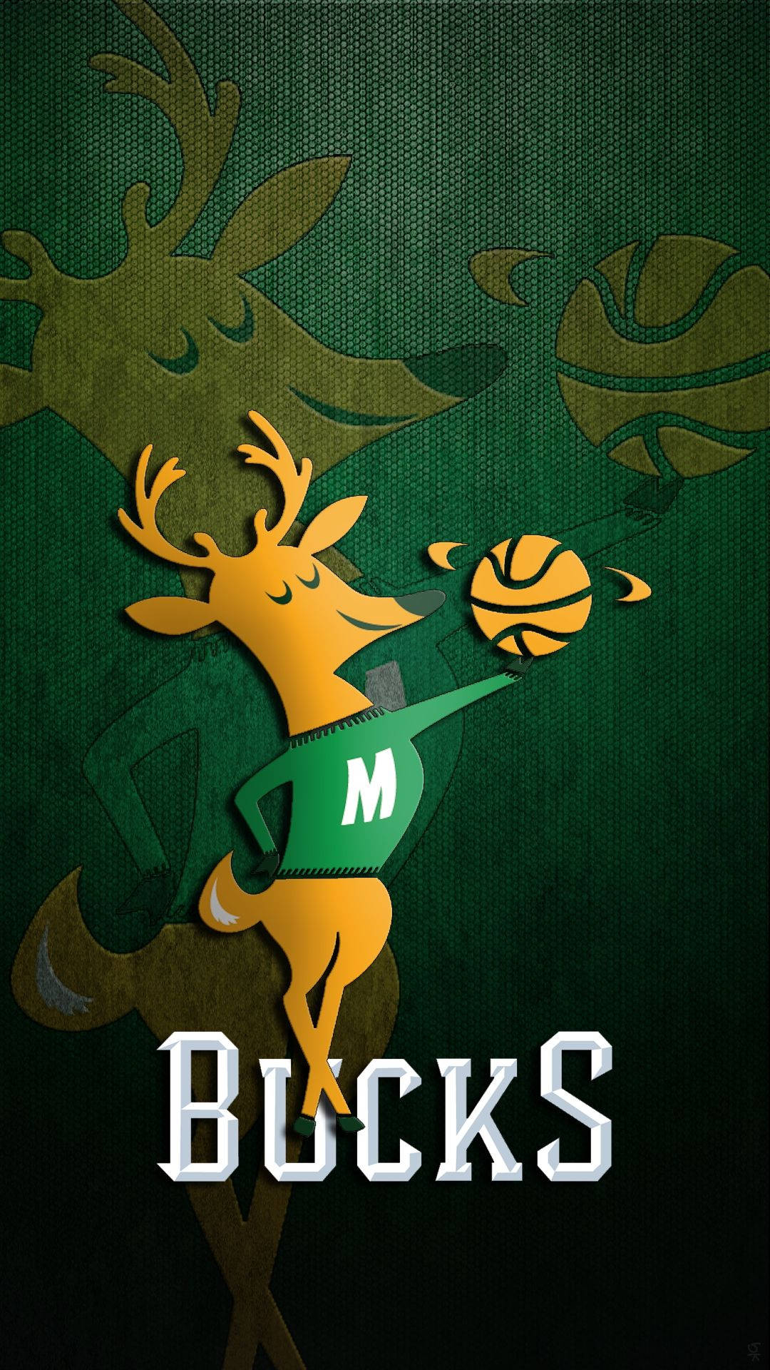 Two versions of a wallpaper for the Bucks Theyre not too good but I  thought Id share my hard work  rMkeBucks