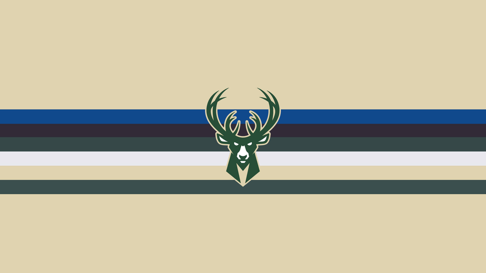 Milwaukee Bucks Emblem In Beige Wallpaper