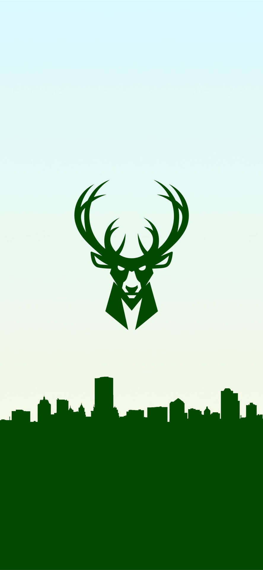 Logo Verde Dei Milwaukee Bucks Sfondo