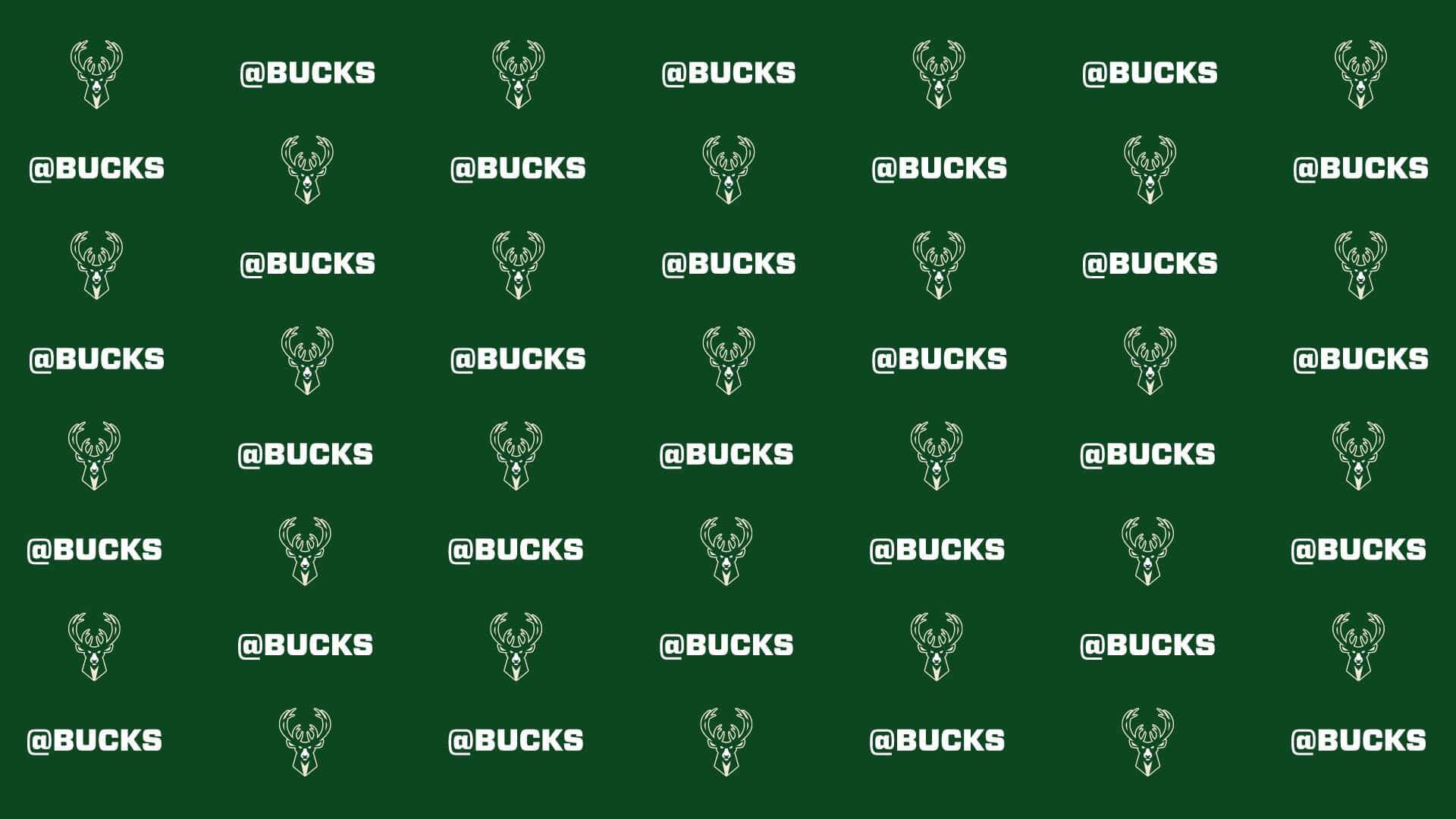 A Green Background With White And Green Buck Logos Wallpaper