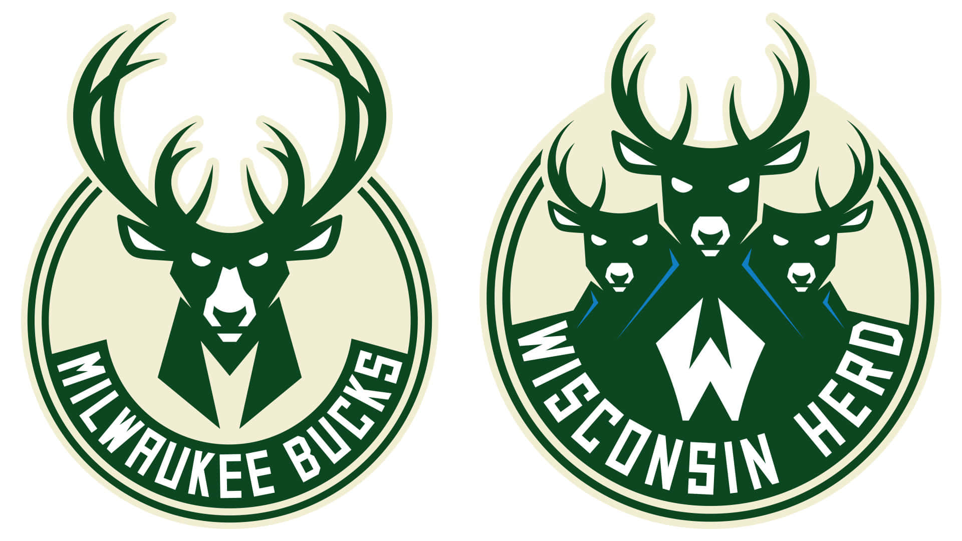 Det officielle logo for Milwaukee Bucks dekorerer denne tapet. Wallpaper