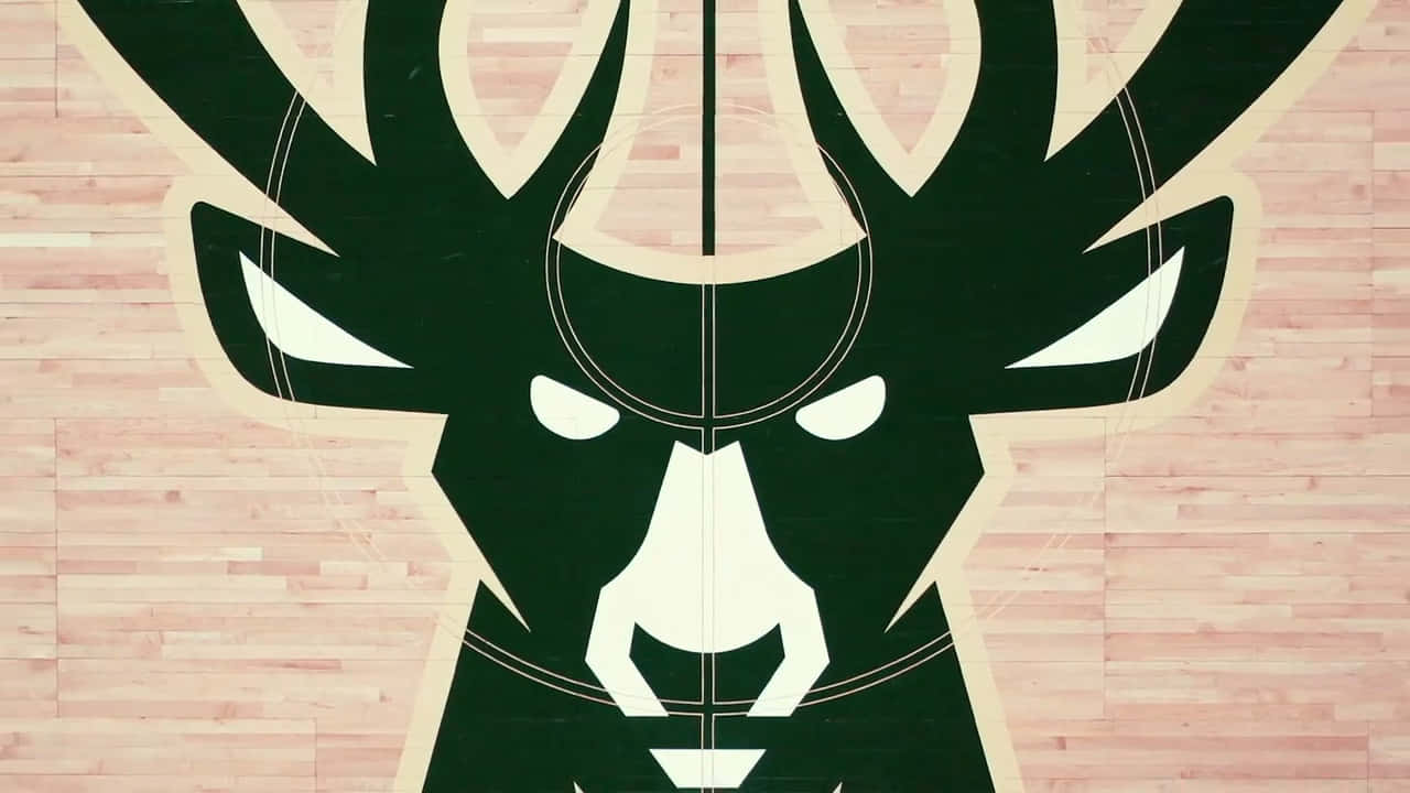 Det officielle logo for Milwaukee Bucks vises på dette tapet. Wallpaper