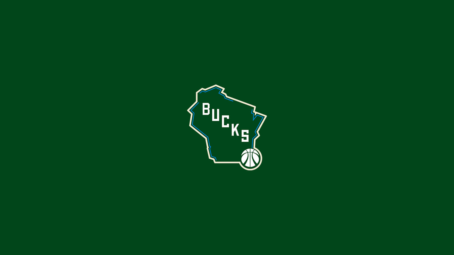 Det officielle logo for Milwaukee Bucks er på tapetet Wallpaper