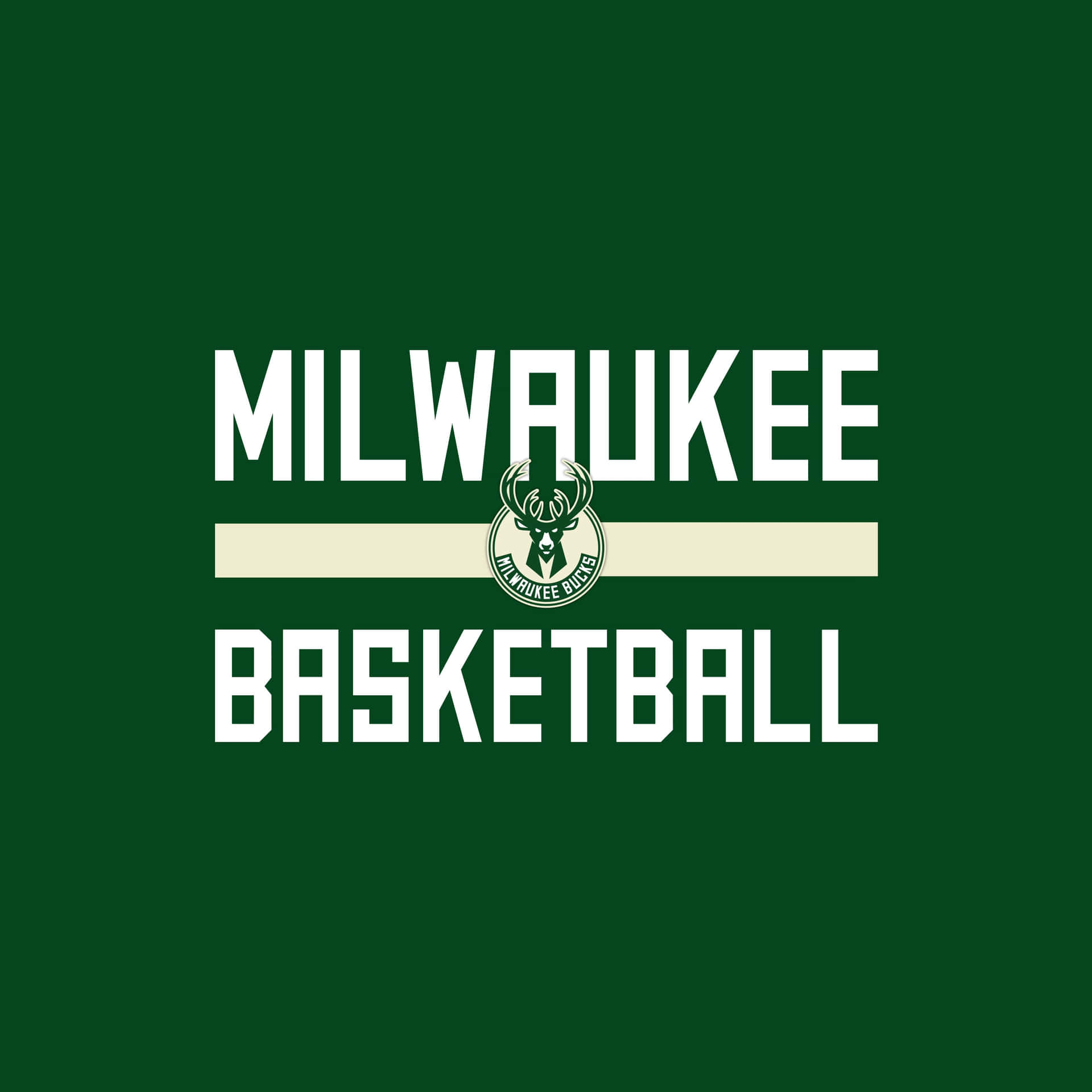Detofficiella Logotypen För Milwaukee Bucks. Wallpaper