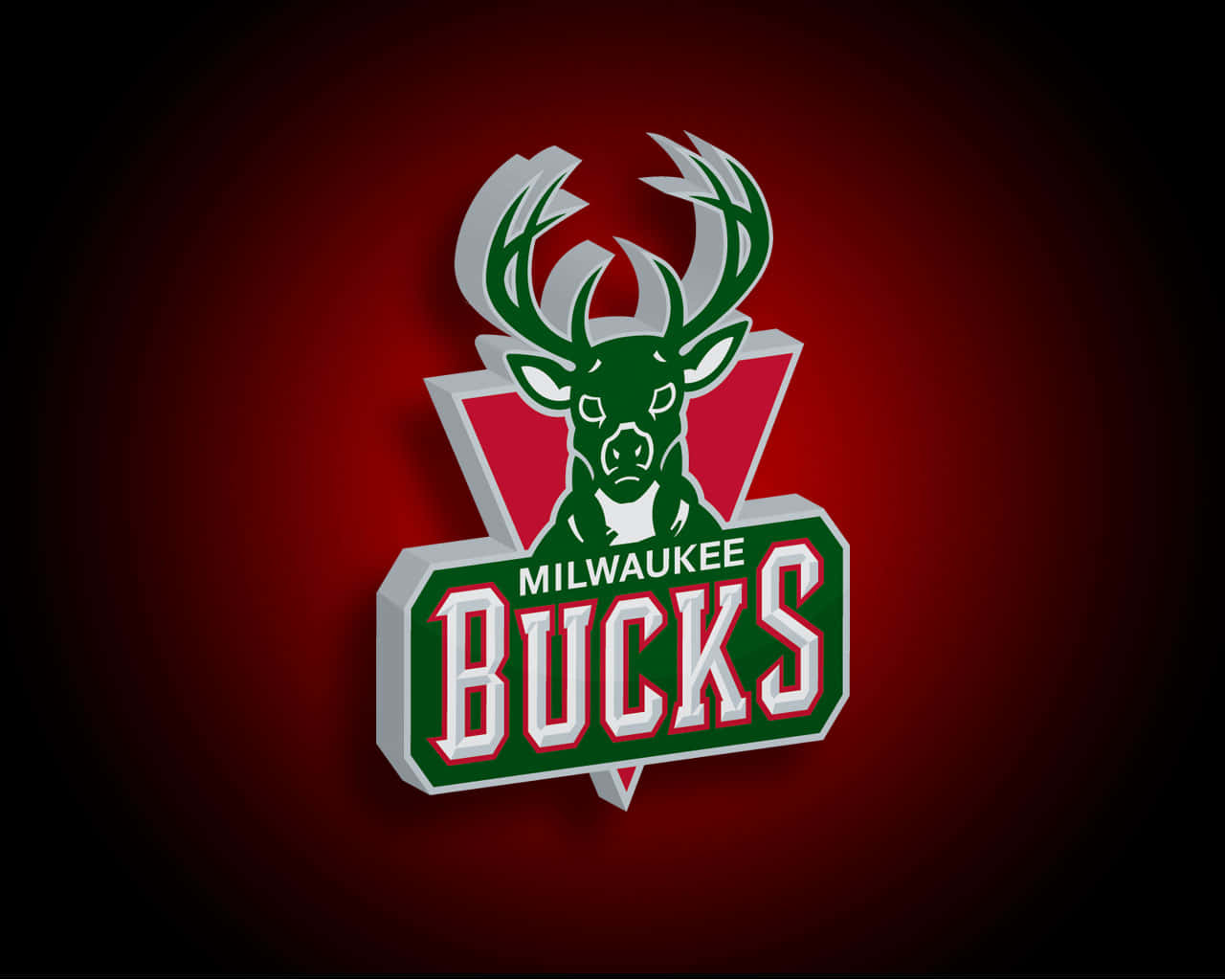 Einschwarz-weißes Milwaukee Bucks Logo Wallpaper