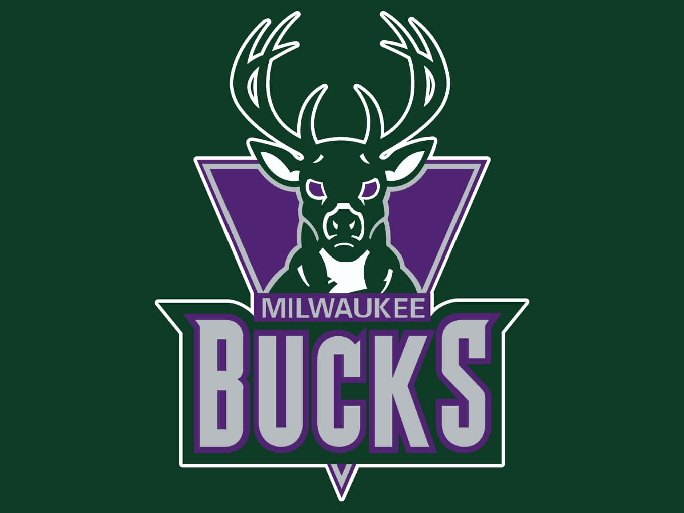 Hetmilwaukee Bucks-logo Som Representerar Staden Milwaukee. Wallpaper