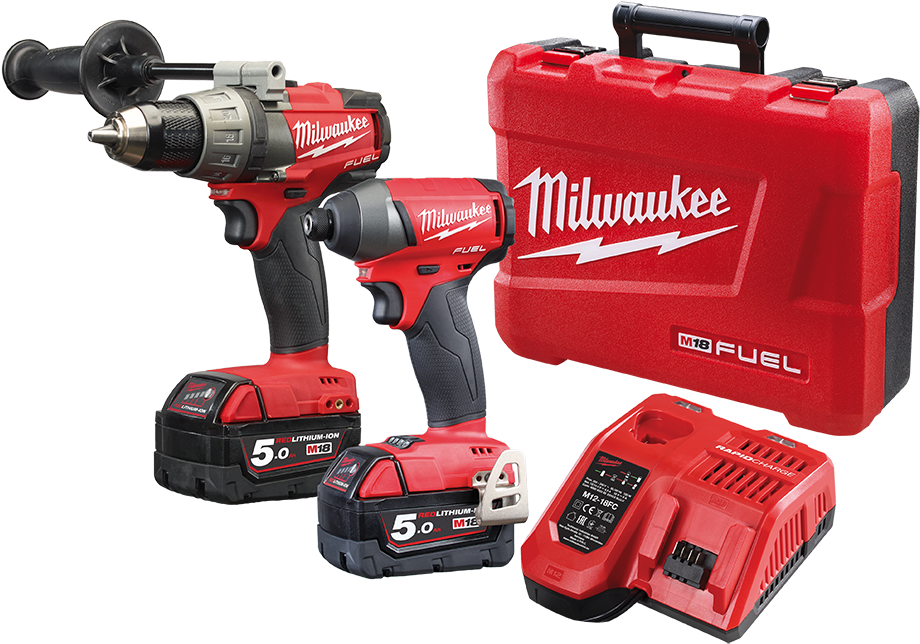 Milwaukee Cordless Drilland Battery Kit PNG