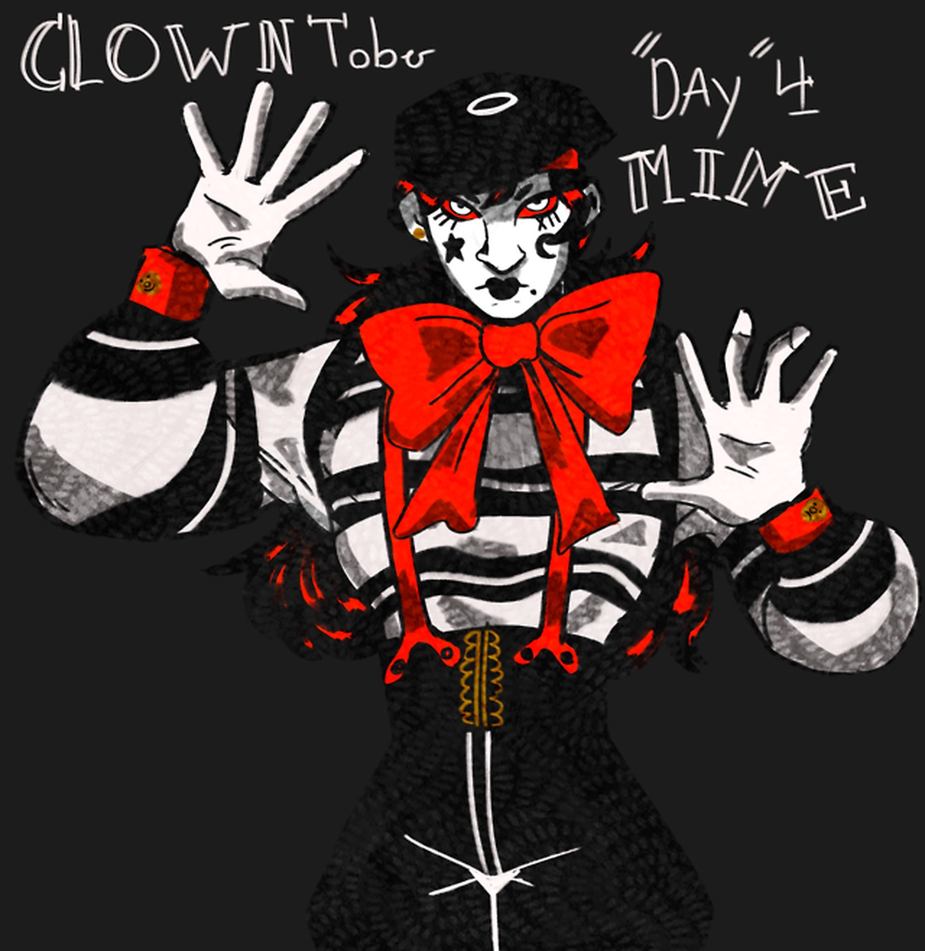 Mime Clown Artwork Wallpaper