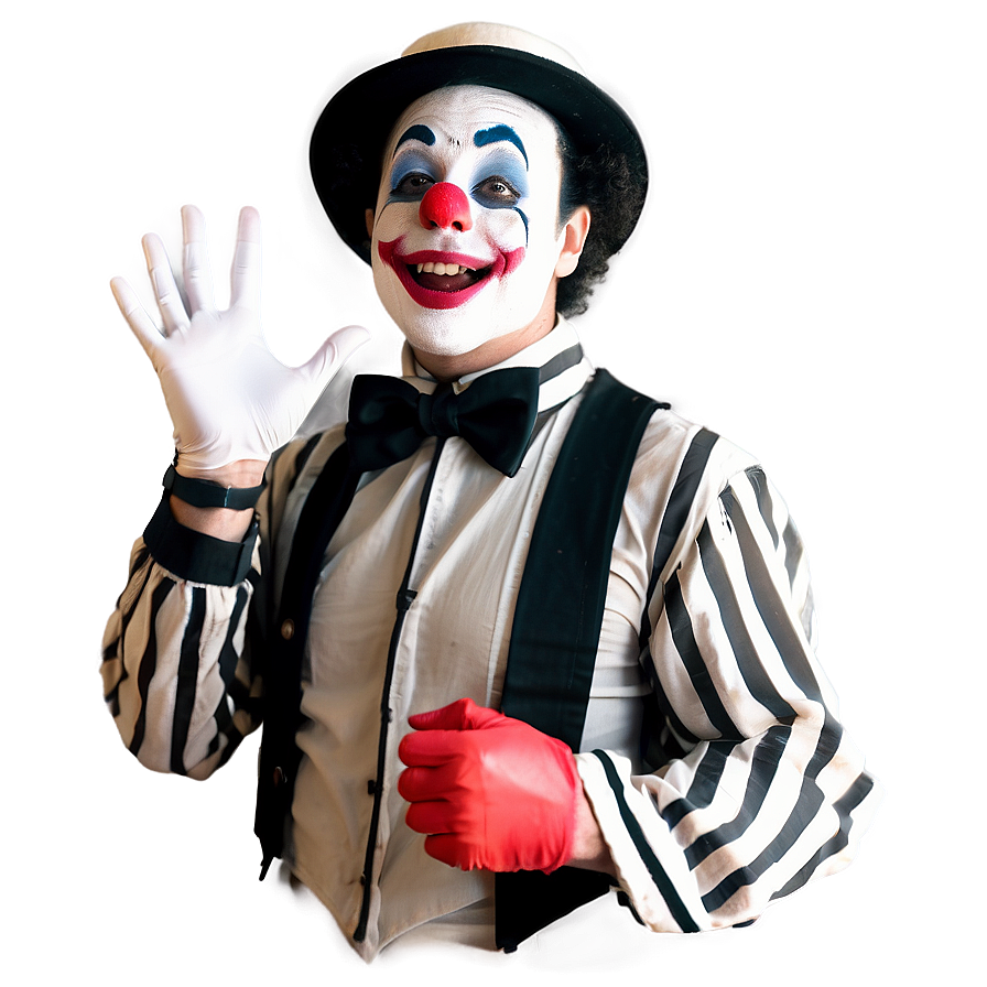 Mime Clown Emoji Png Paj PNG